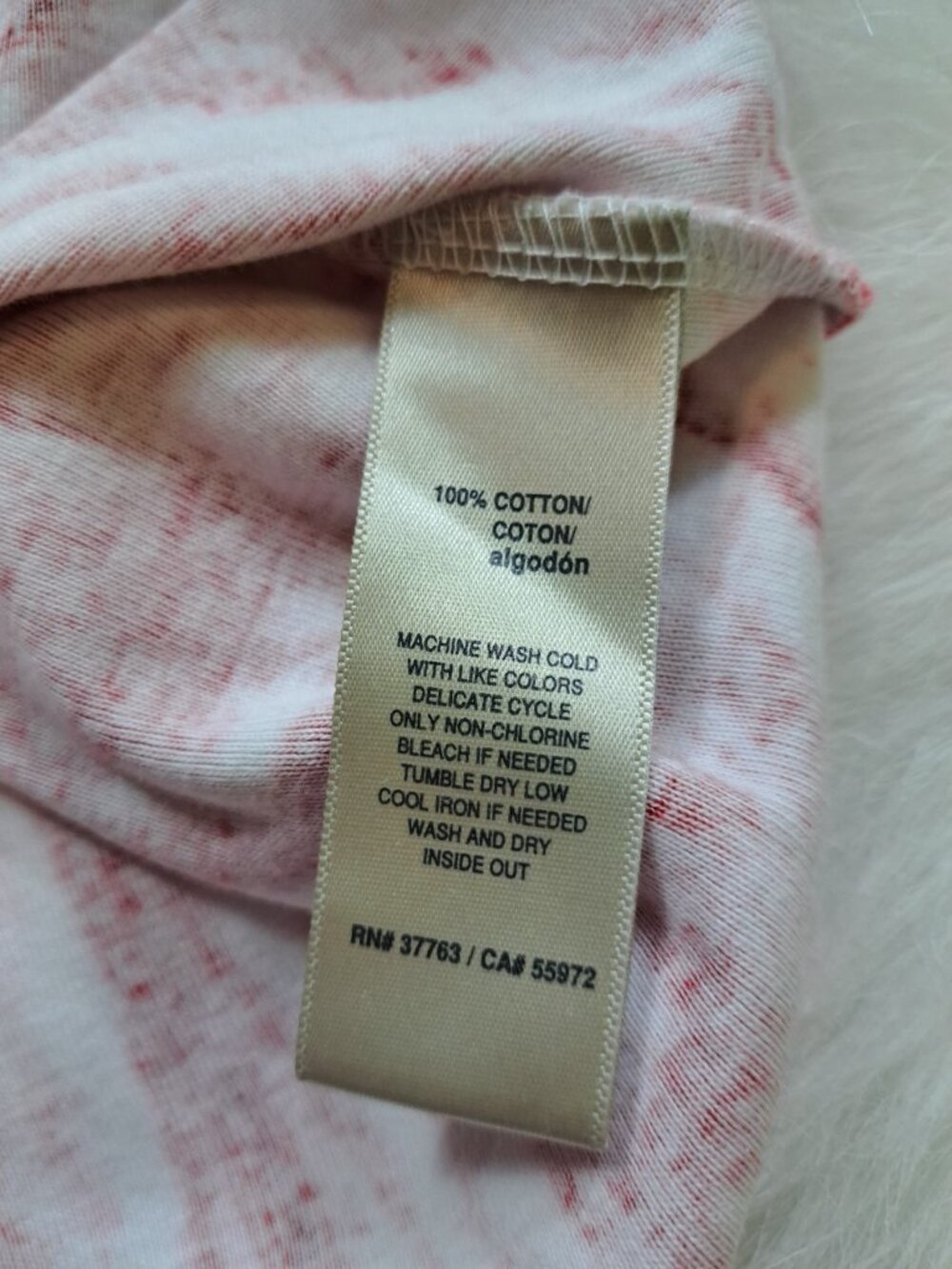 Rafaella 100% Cotton Tie-Dye Print Top Size Medium - Picture 7 of 9